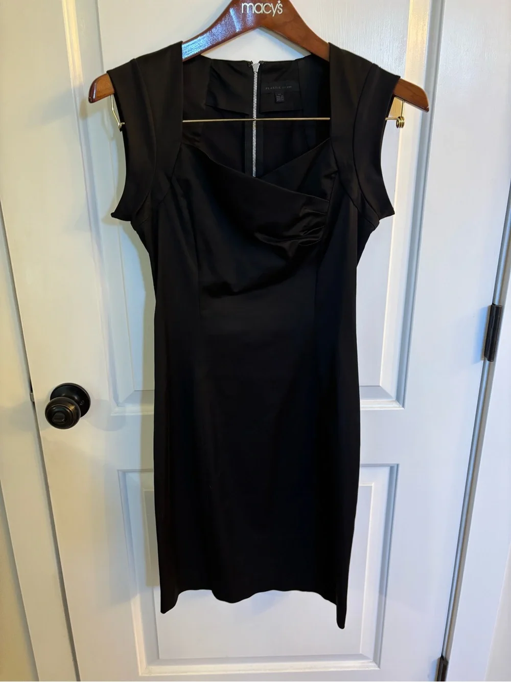 Plastic Island Classic Black Mini Sheath Dress - Picture 1 of 10